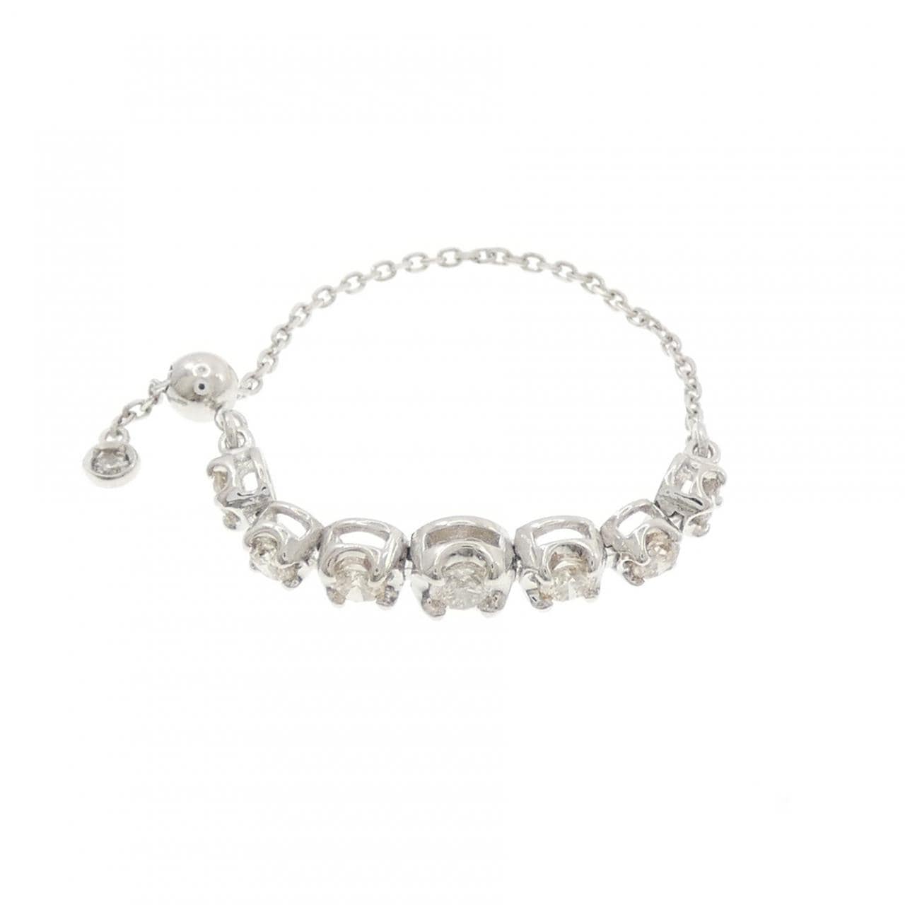 K18WG ダイヤモンド リング 0.25CT