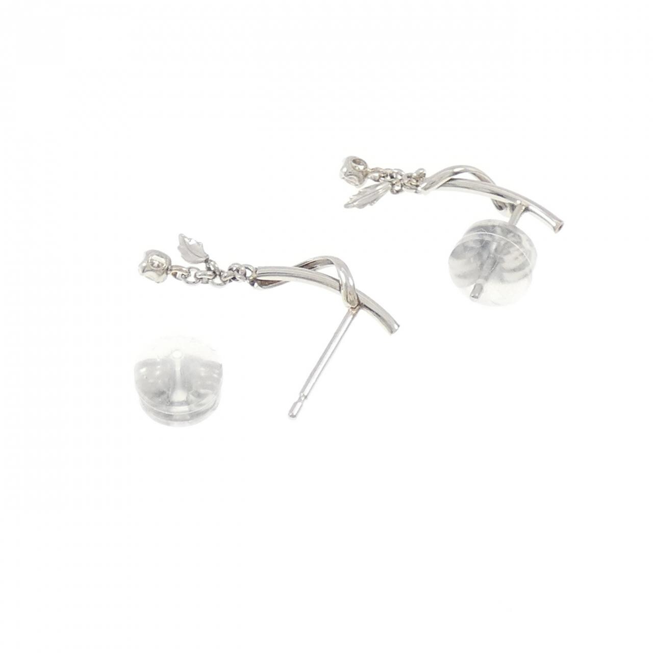 PT900 ダイヤモンド ピアス 0.06CT