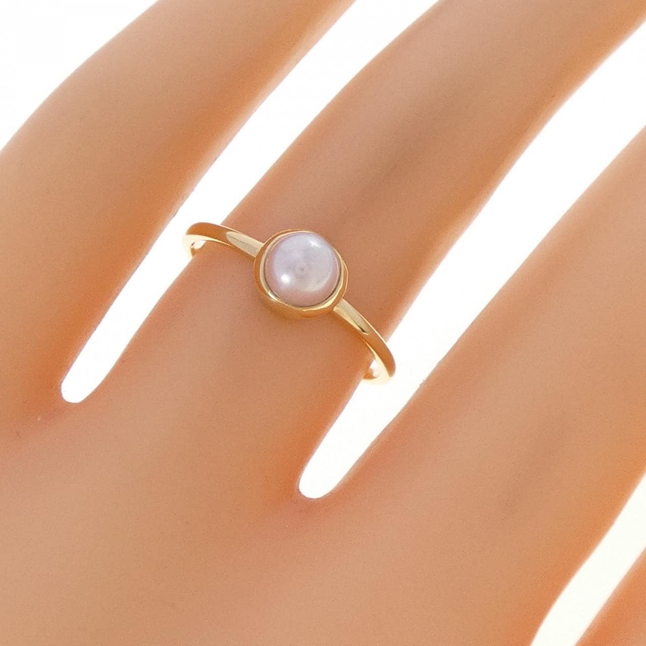 K18YG アコヤパール リング 5mm