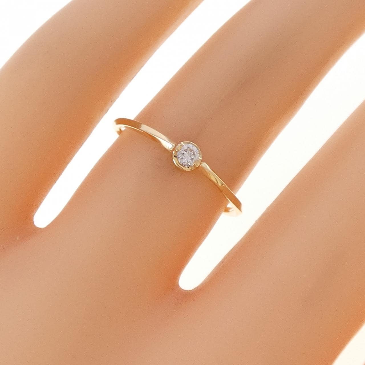 K18YG ダイヤモンド リング 0.05CT