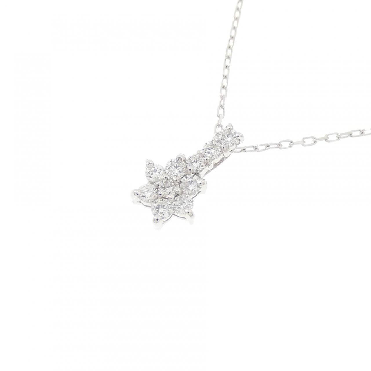 K18WG ダイヤモンド ネックレス 0.10CT