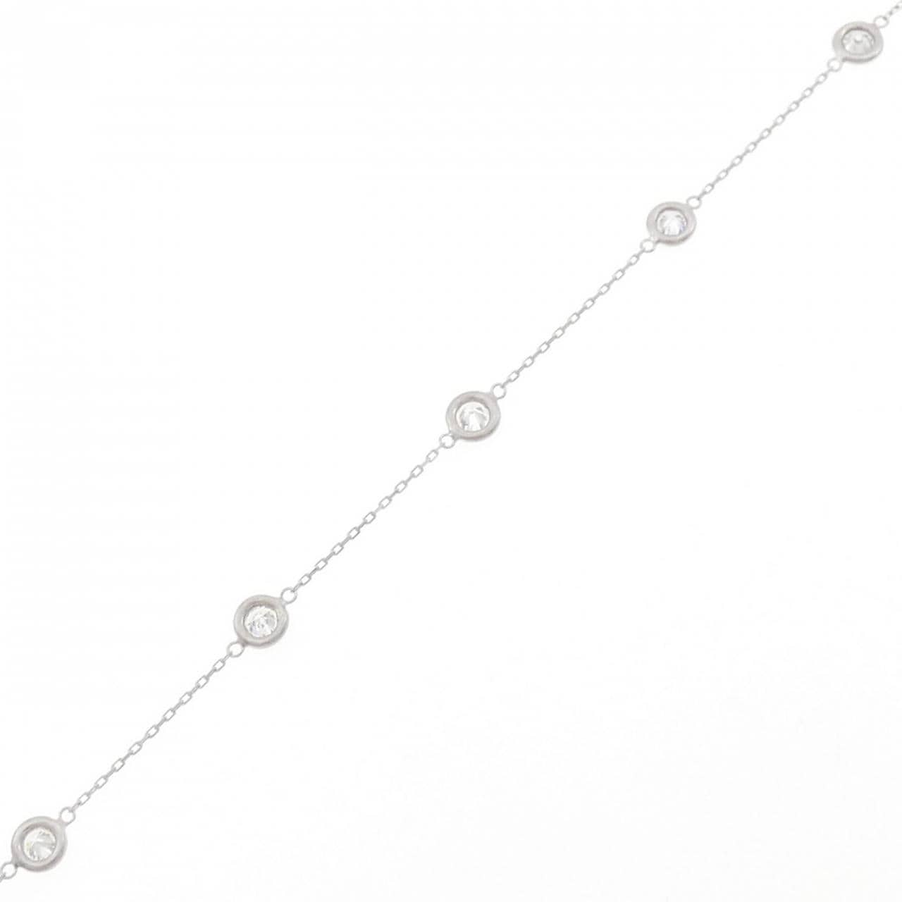 K18WG ダイヤモンド ブレスレット 1.00CT