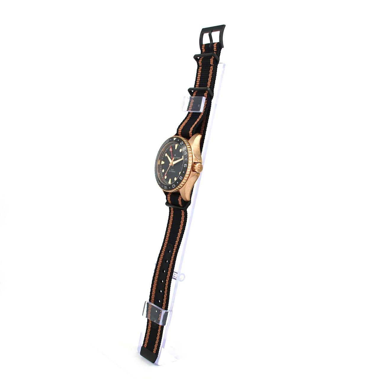 ハミルトン カーキネイビースキューバオート GMT ブロンズ H825650/H82565930 ブロンズ 自動巻
