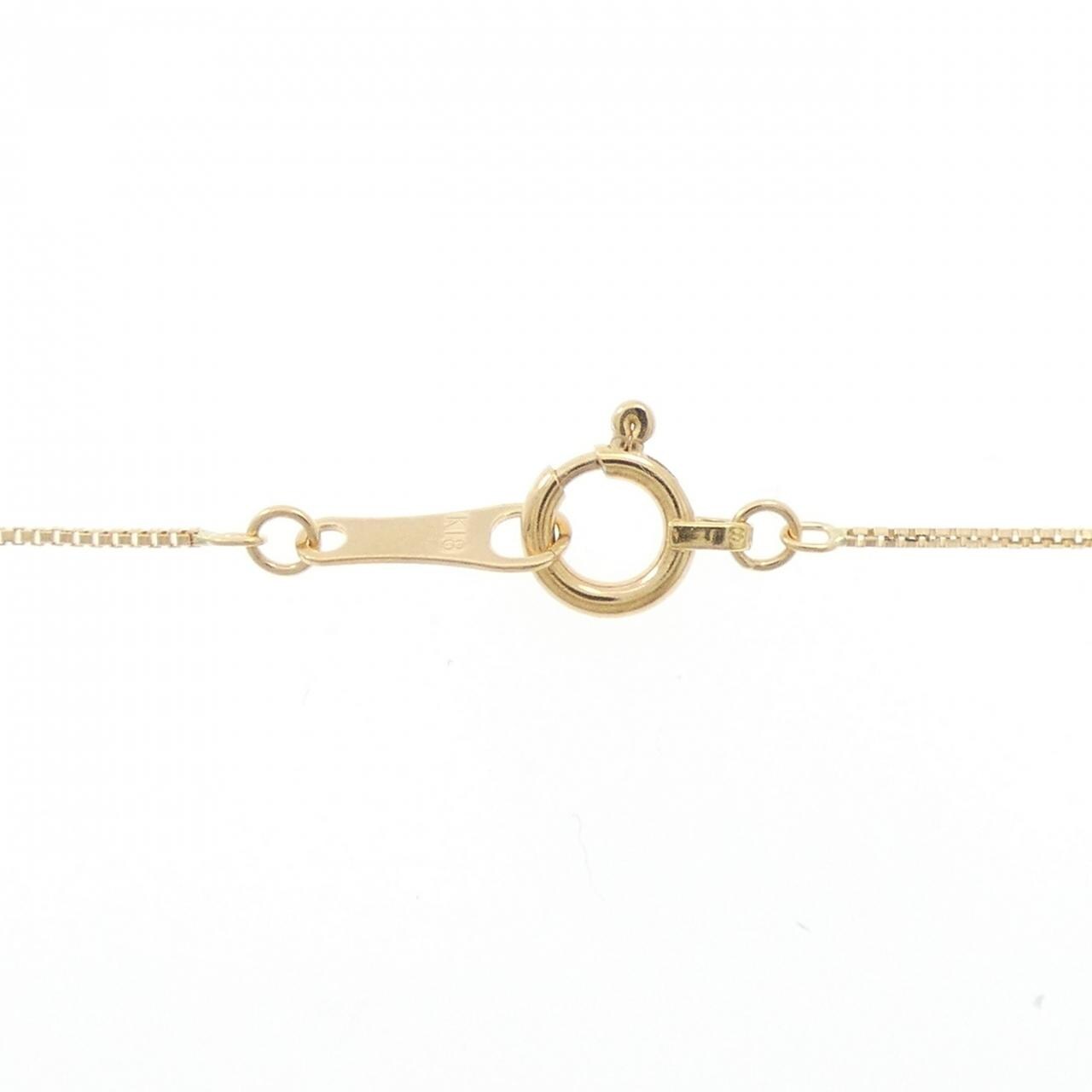 K18YG ソリティア ダイヤモンド ネックレス 0.10CT