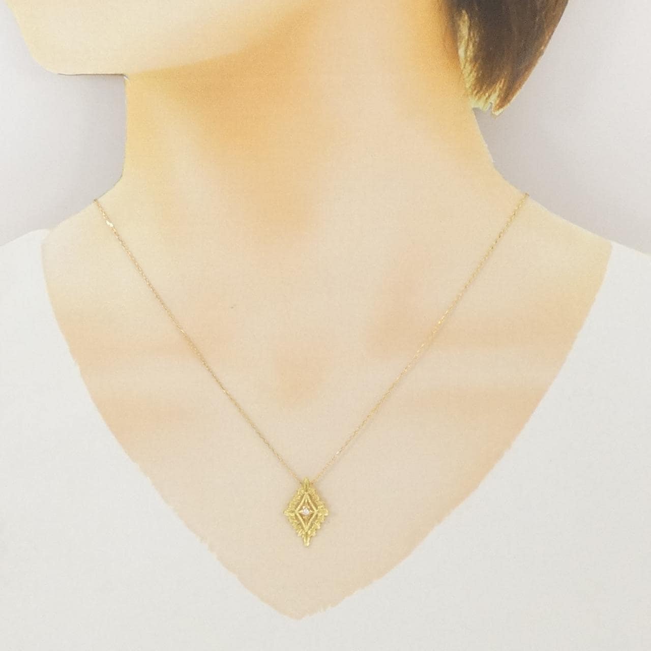 ギンザ タナカ ダイヤモンド ネックレス 0.01CT