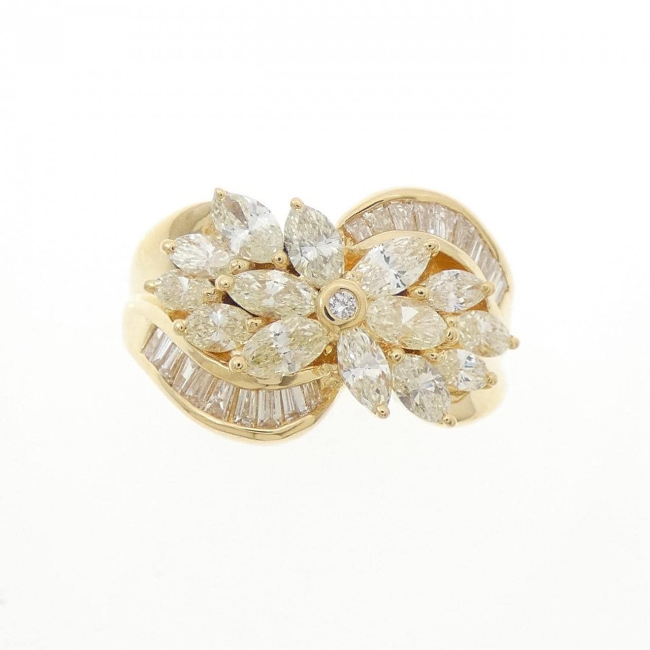 K18YG ダイヤモンド リング 1.65CT
