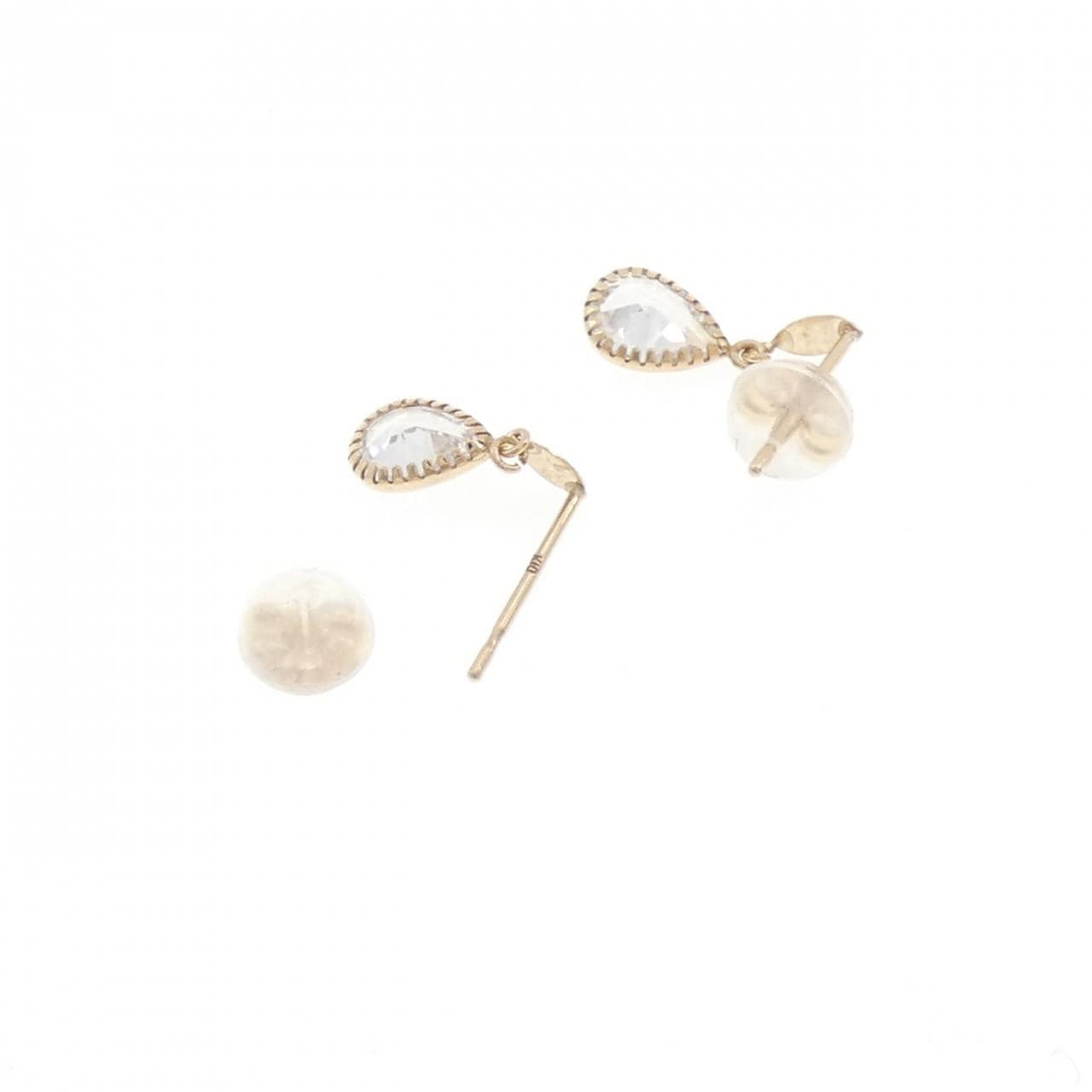 K10YG キュービック ピアス