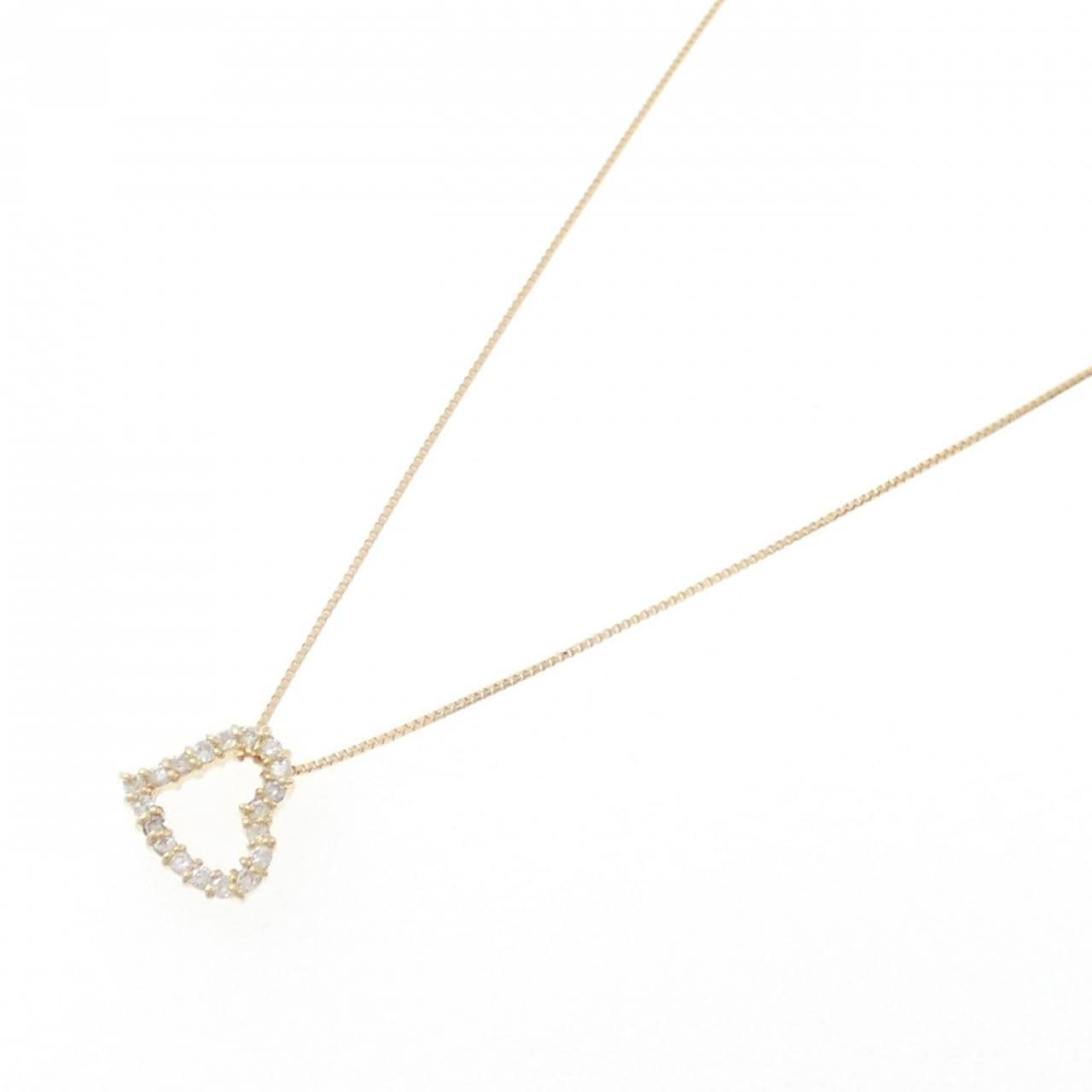 K18YG heart Diamond necklace 0.15CT