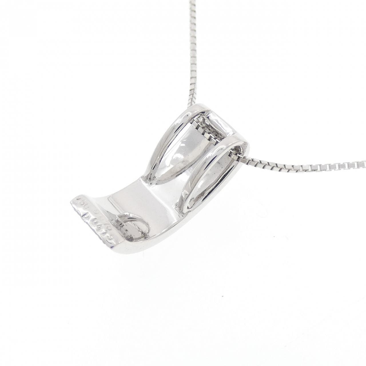 750WG/K18WG トルマリン ネックレス 0.075CT