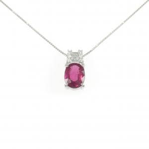 PT900/PT850 ルベライトトルマリン ネックレス 2.41CT