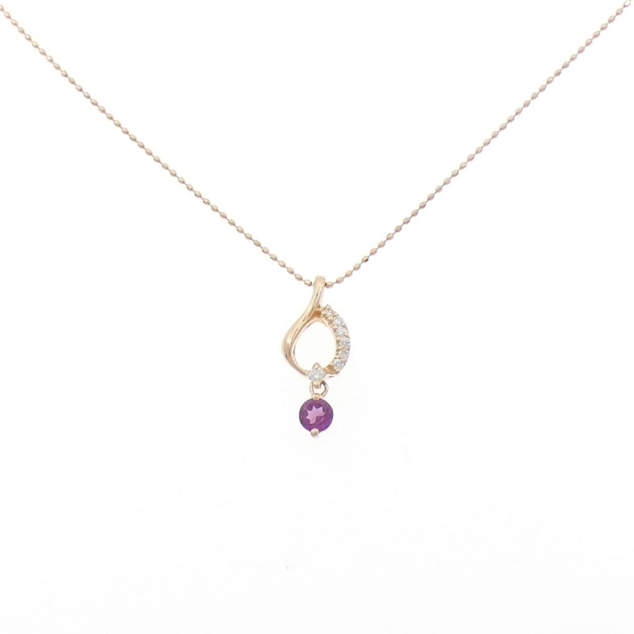 K18PG ガーネット ネックレス