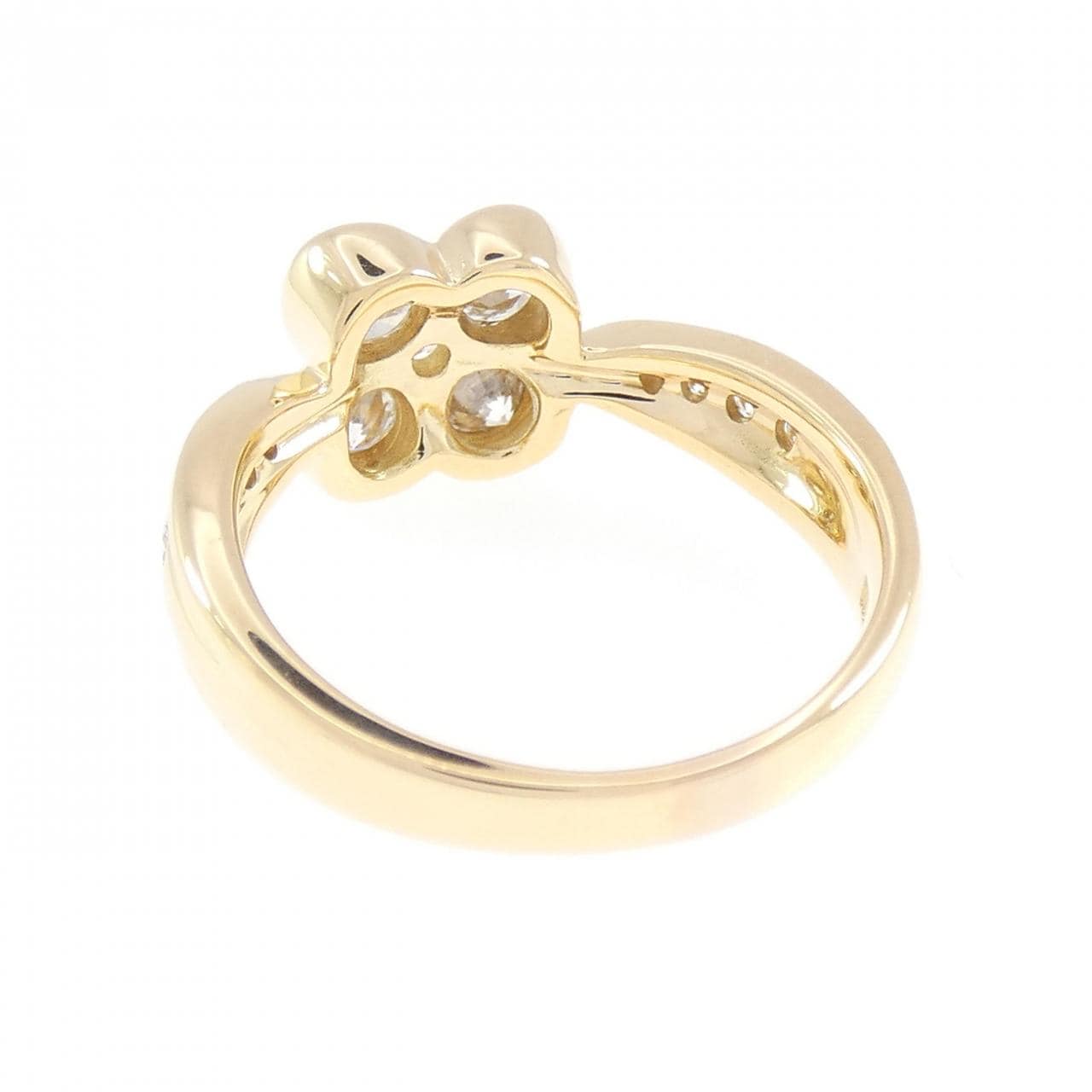 K18YG フラワー ダイヤモンド リング 1.00CT