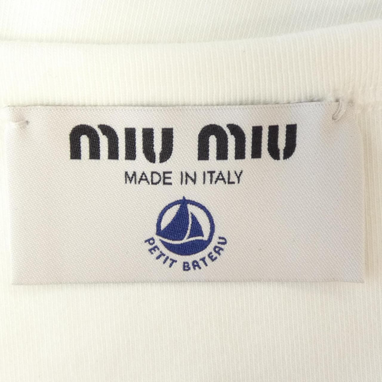 ミュウミュウ MIU MIU PETIT BATEAU ストレッチジャージー MJN568 SOOO 166H Tシャツ
