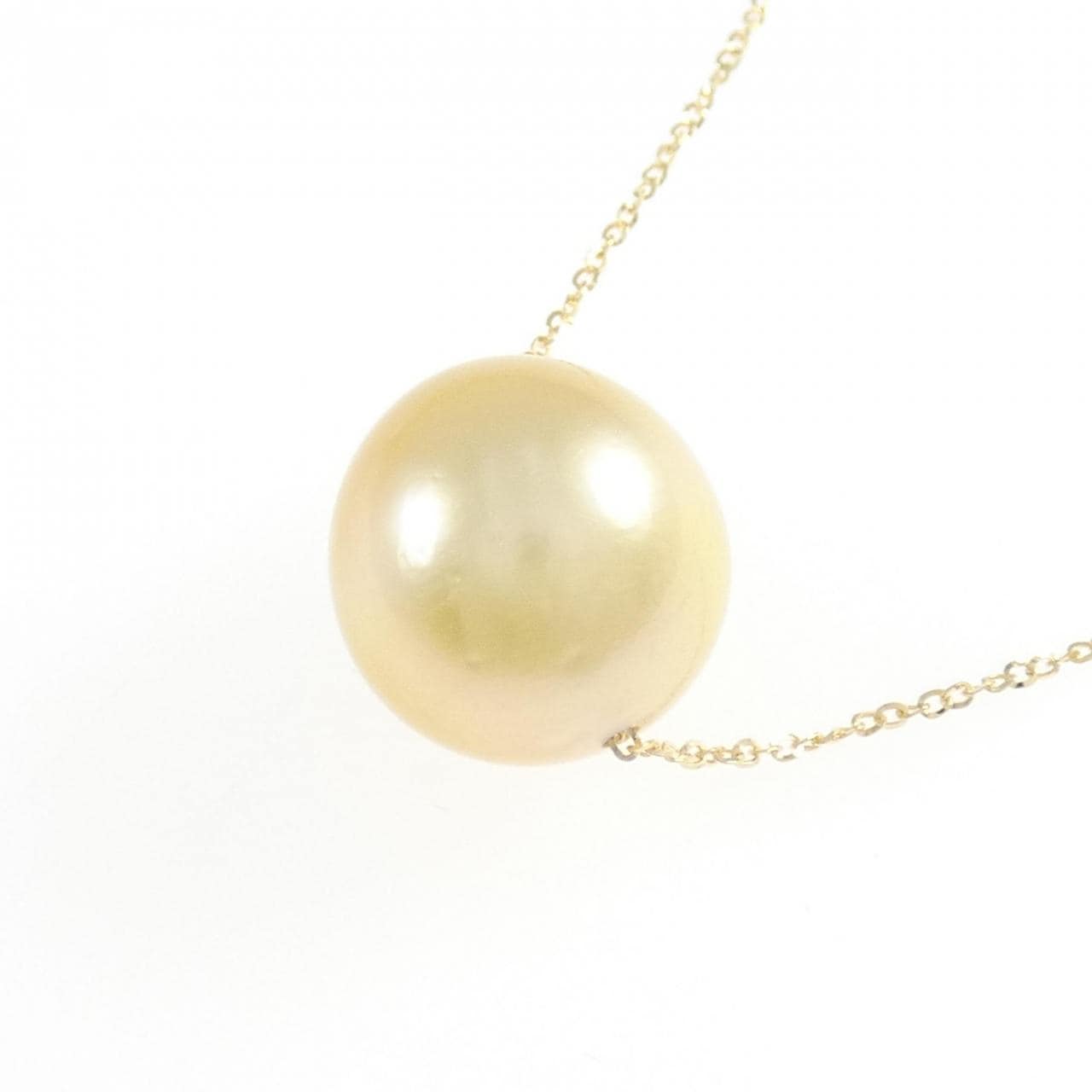 K18YG 白蝶パール ネックレス 12.7mm