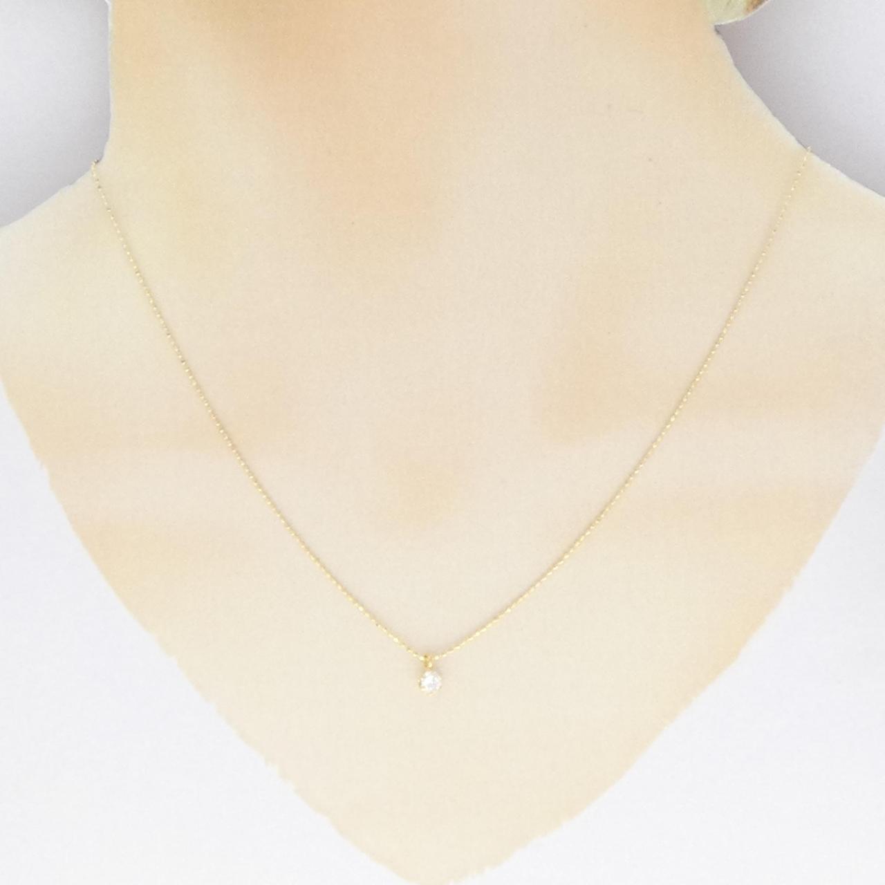 K18YG ソリティア ダイヤモンド ネックレス 0.219CT