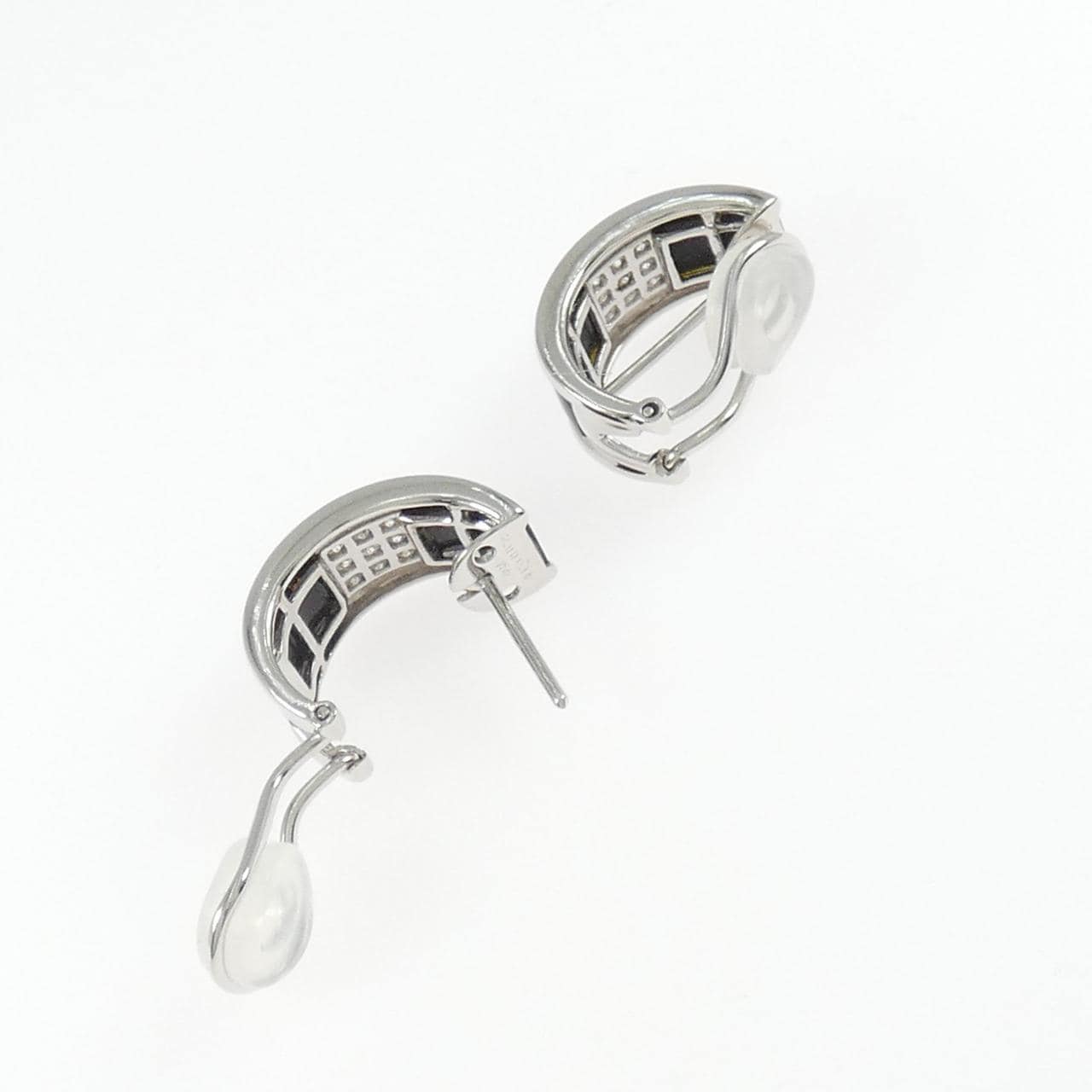 750WG オニキス ピアス/イヤリング 4.00CT