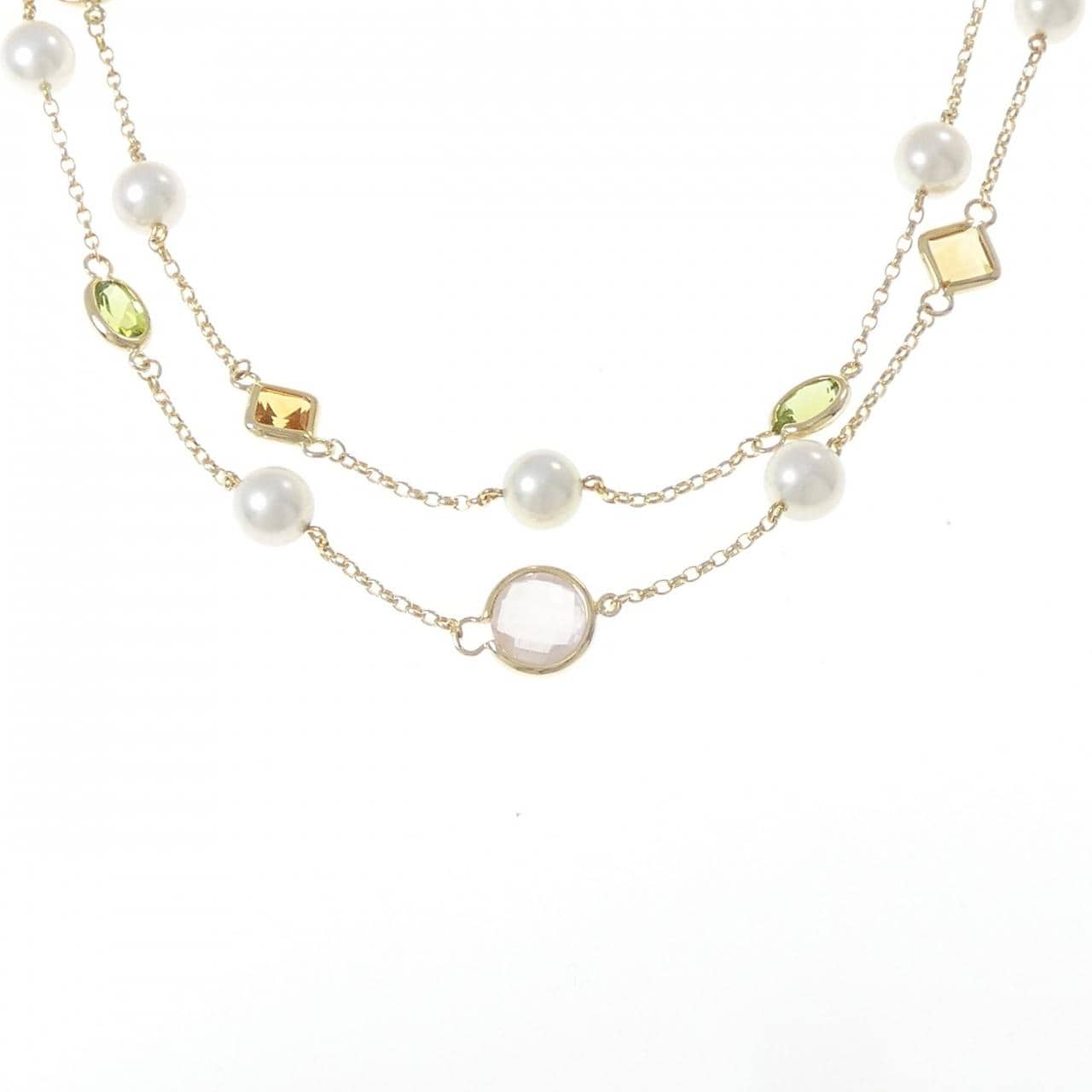 ミキモト カラーストーン ネックレス