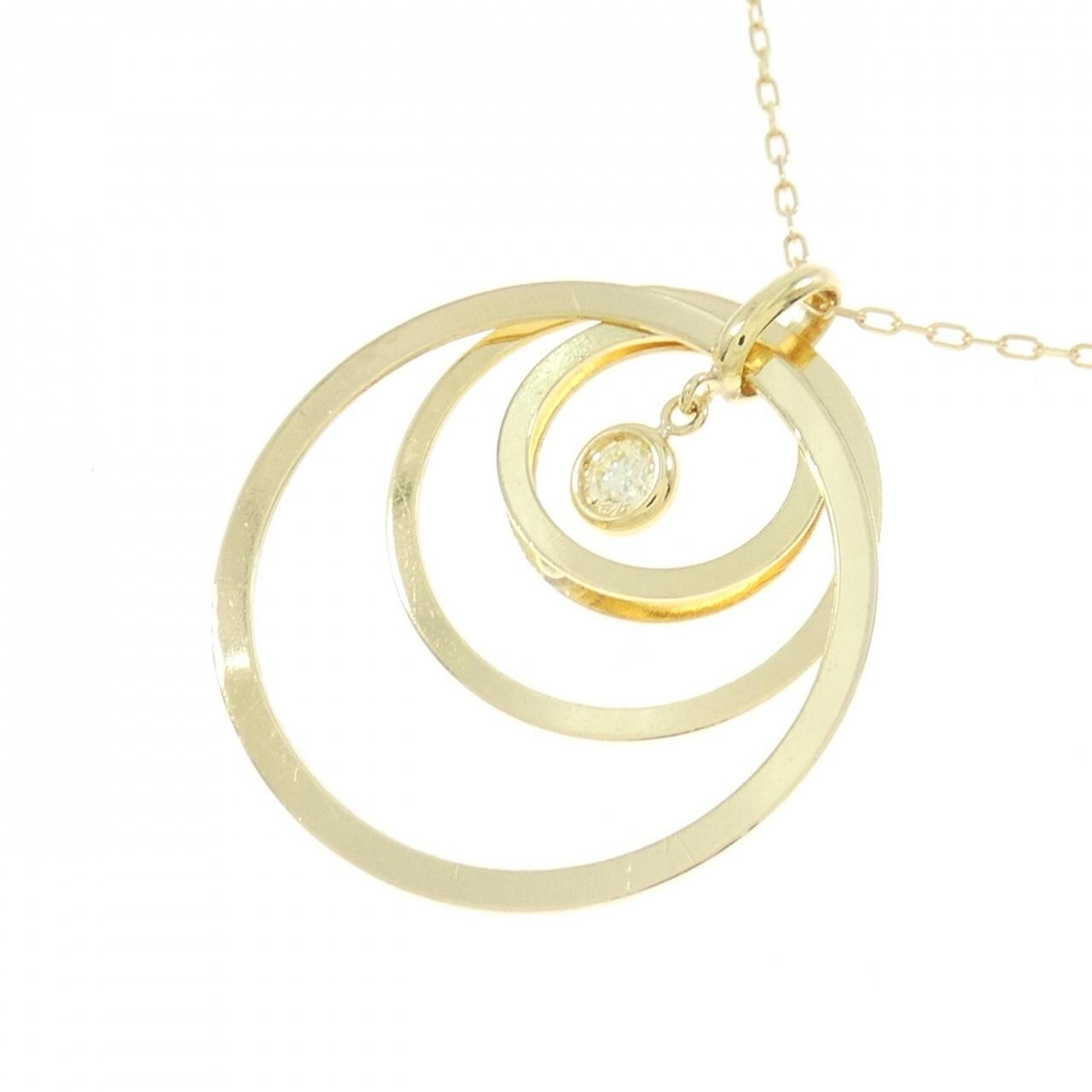 K18YG ダイヤモンド ネックレス 0.06CT