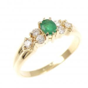 K18YG エメラルド リング 0.15CT