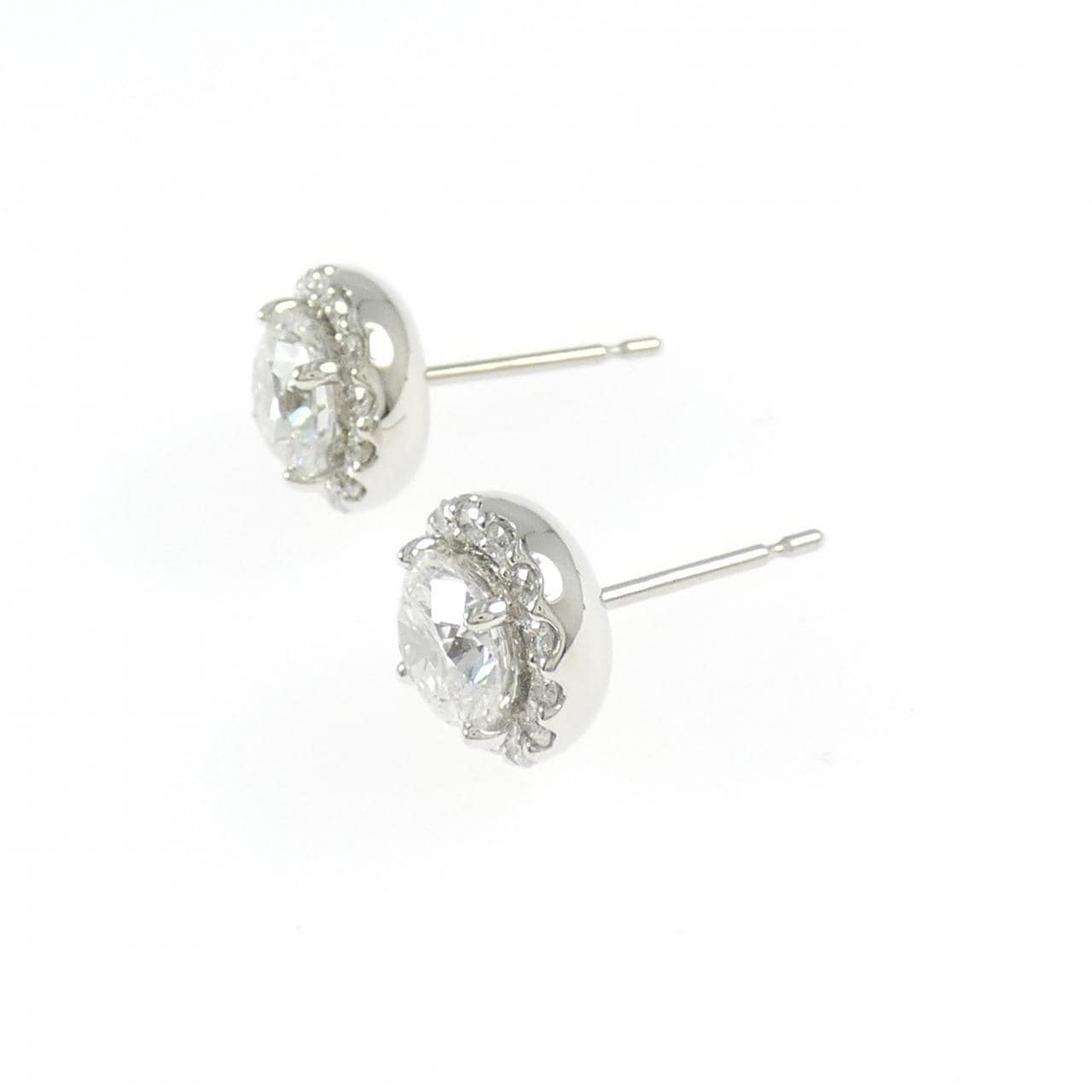 【リメイク】PT900/ST ダイヤモンド ピアス 0.845CT 0.846CT E-F VVS1-VVS2 VG