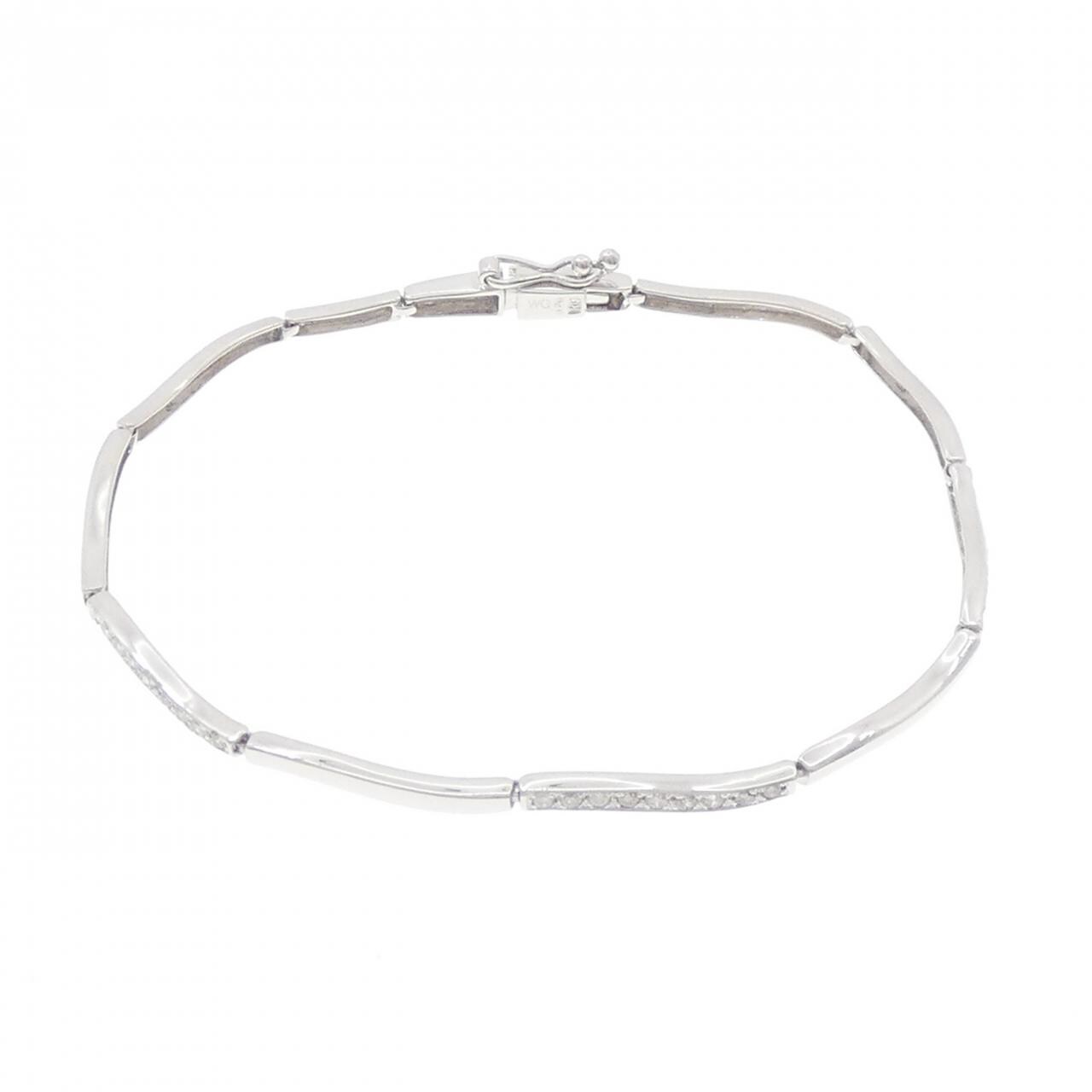K18WG ダイヤモンド ブレスレット 0.20CT