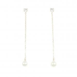 K10YG 淡水パール ピアス