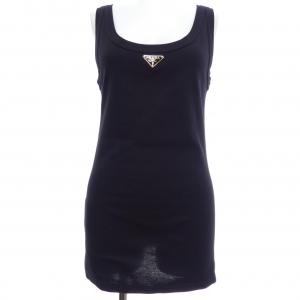 プラダ PRADA トライアングルロゴ リブニット ジャージー タンクトップ 39546X S222 10Z0 タンクトップ