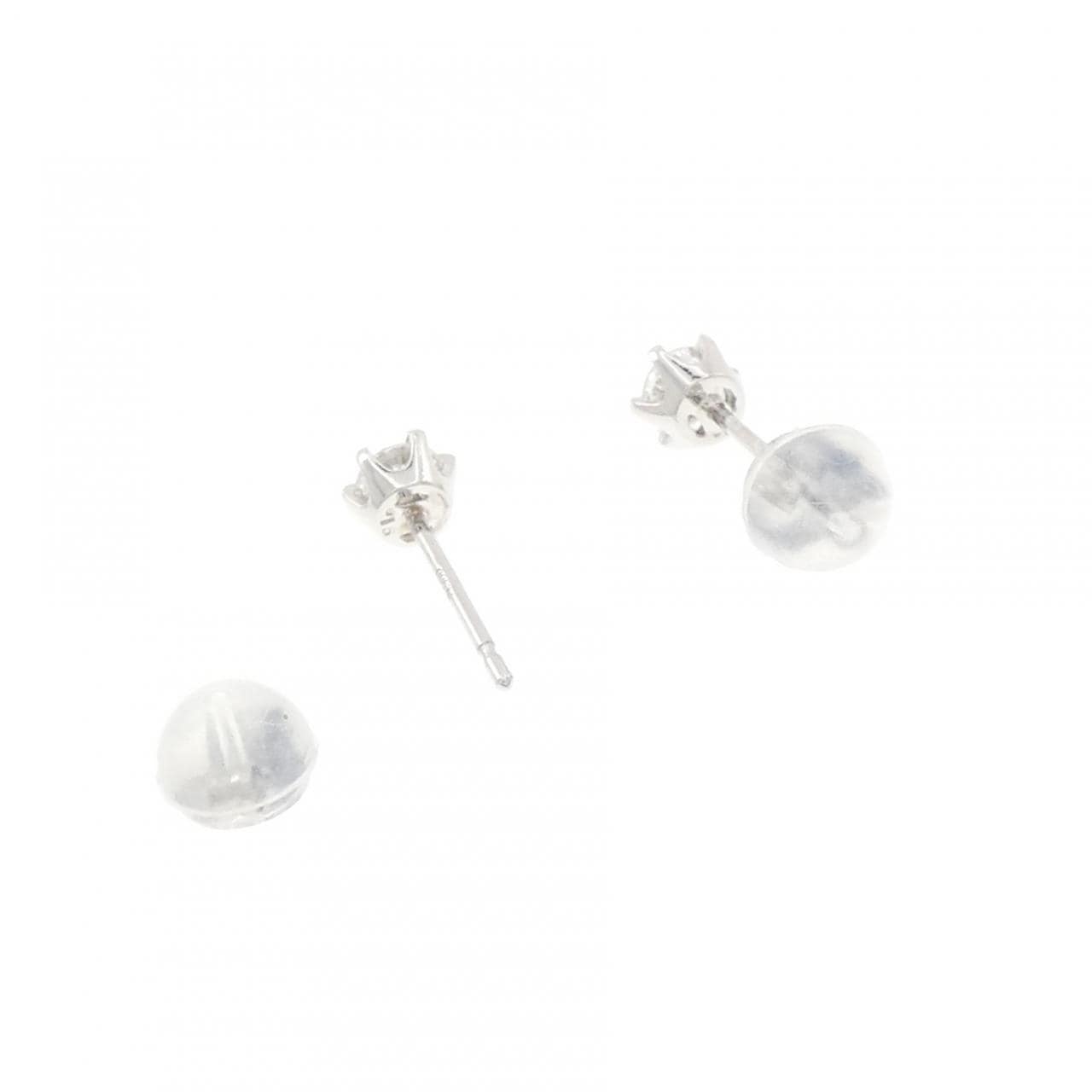 PT900 ソリティア ダイヤモンド ピアス 0.30CT