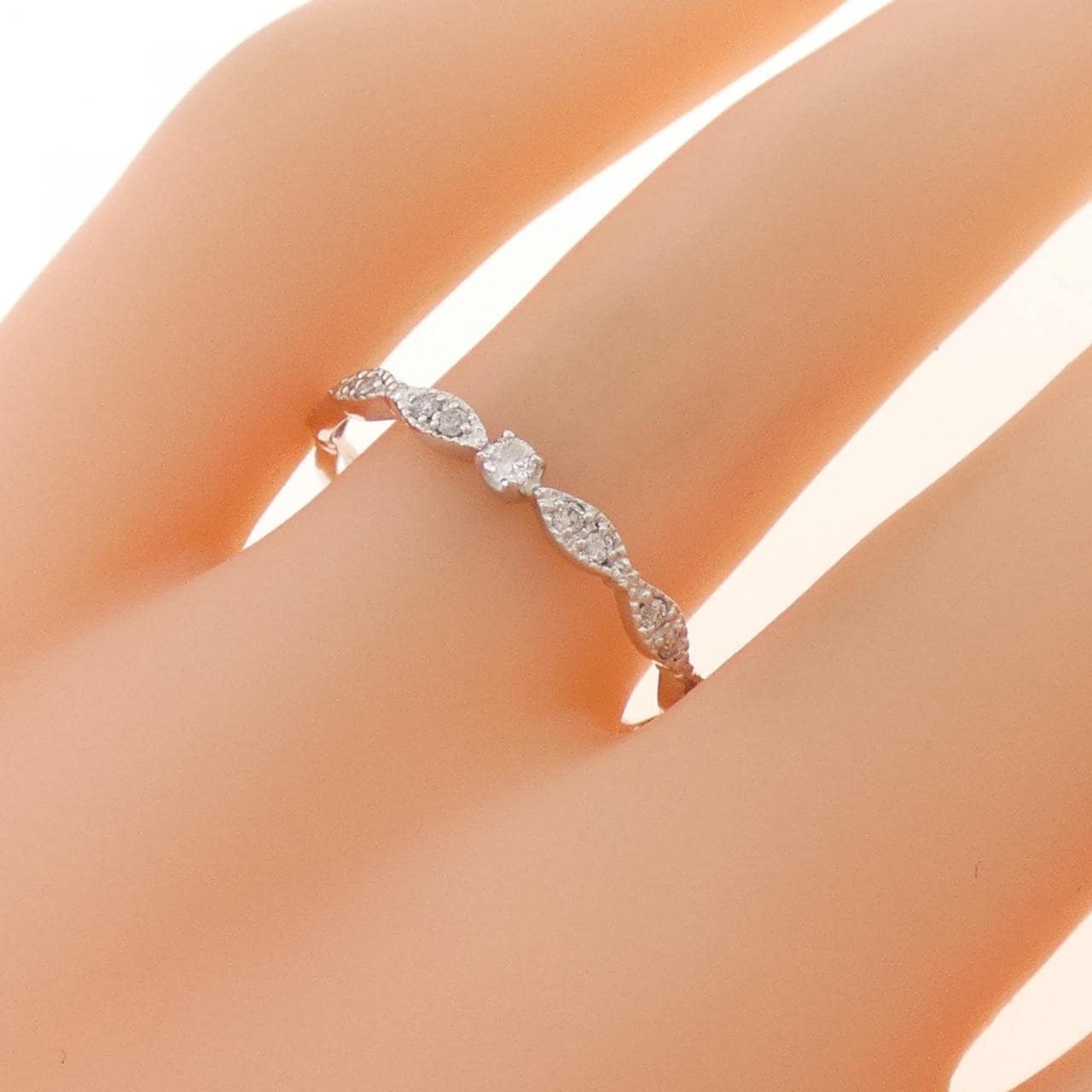K10WG ダイヤモンド リング 0.08CT