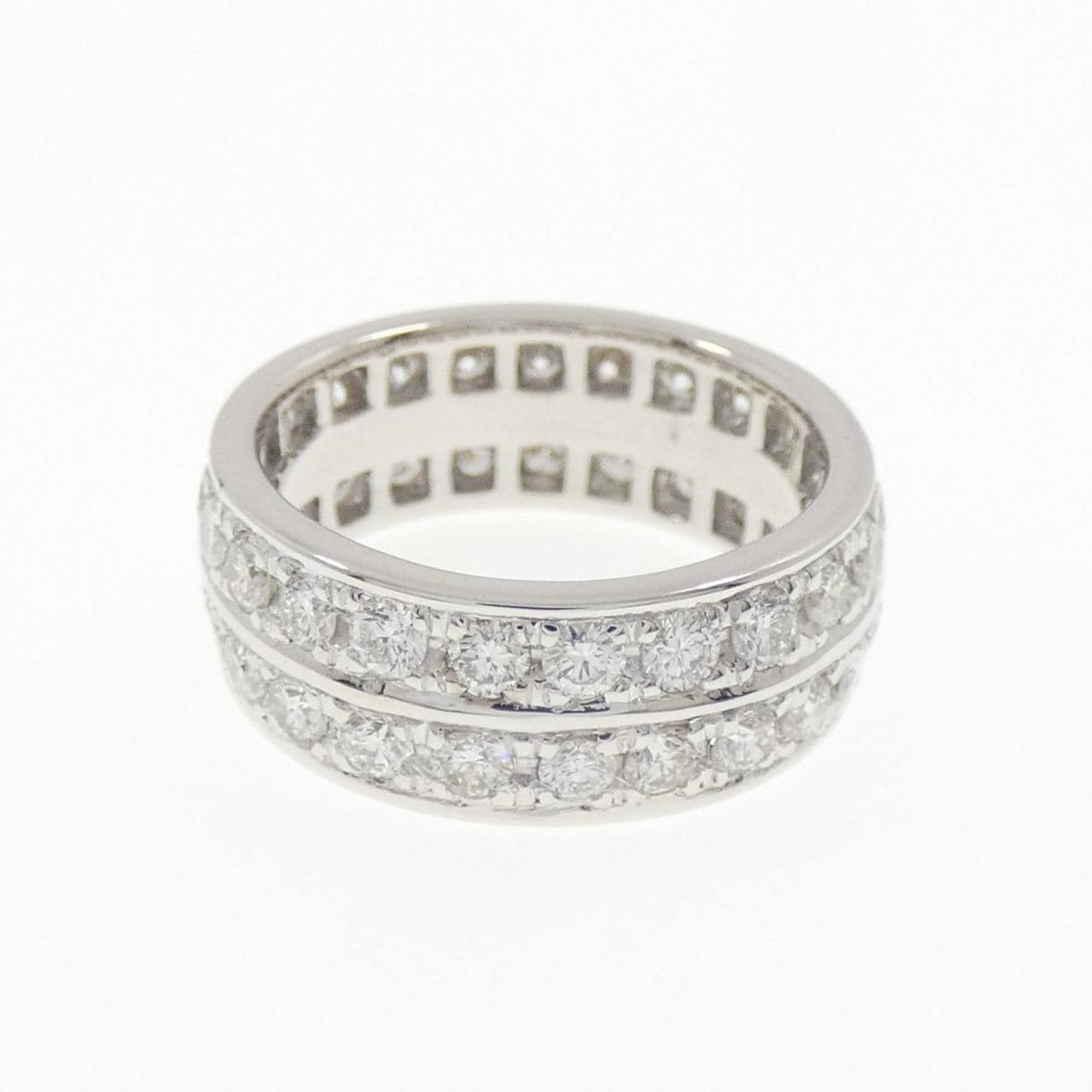 750WG フルエタニティ ダイヤモンド リング 1.552CT