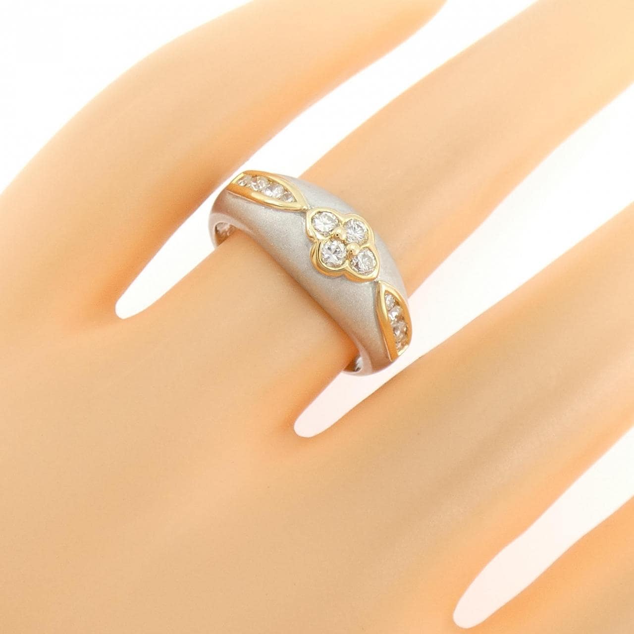 PT900/K18YG ダイヤモンド リング 0.40CT