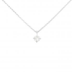 PT900/PT850 ソリティア ダイヤモンド ネックレス 0.38CT