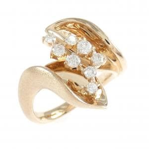 K18PG ダイヤモンド リング 0.32CT