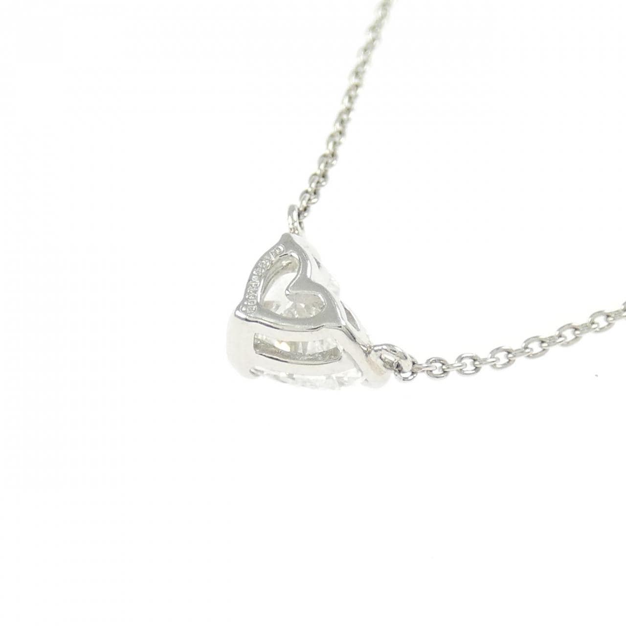 【リメイク】PT900/PT850 ダイヤモンド ネックレス 0.483CT F SI1 ハートシェイプ
