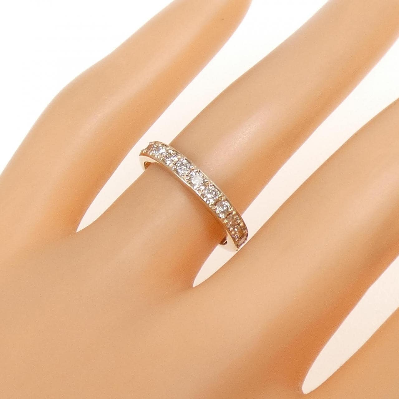 K18PG ハーフエタニティ ダイヤモンド リング 0.50CT