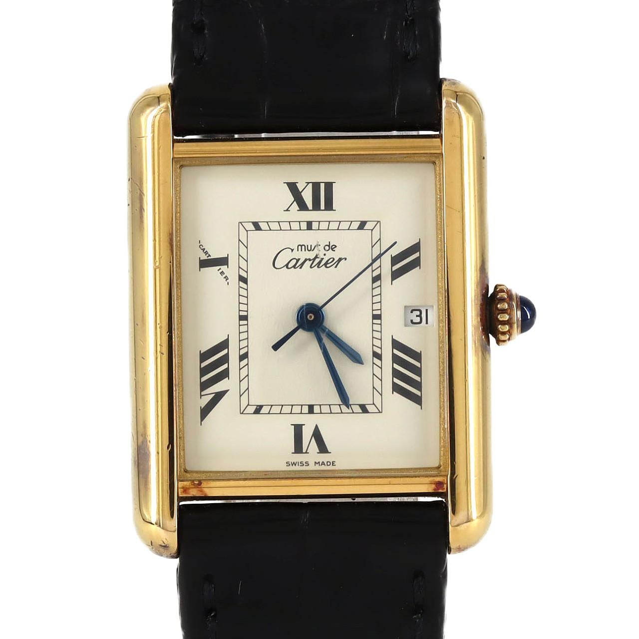 カルティエ マストタンクLMデイト GP W1013754 GP クォーツ