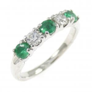 K18WG エメラルド リング 0.41CT