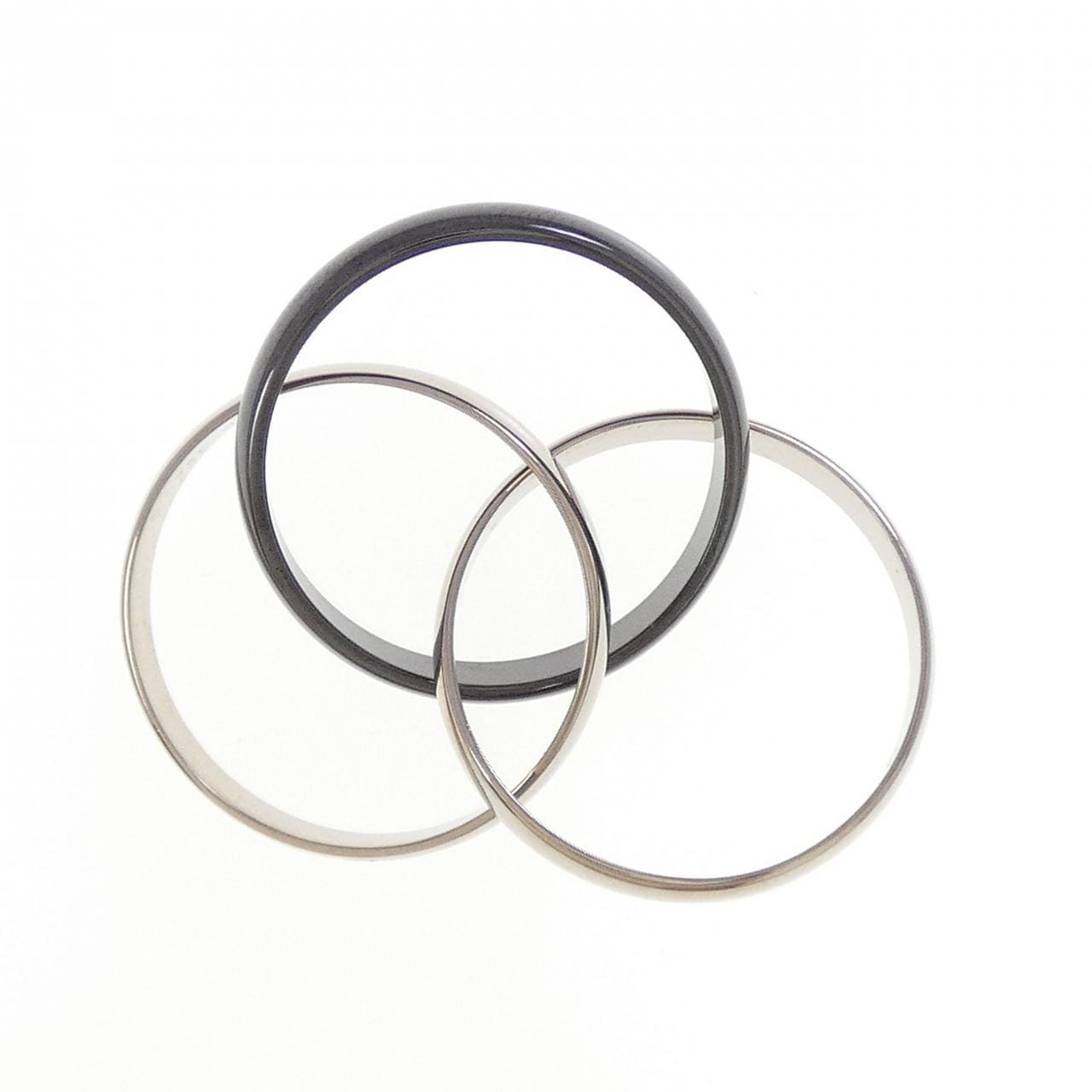 カルティエ トリニティ ブラック&ホワイト リング