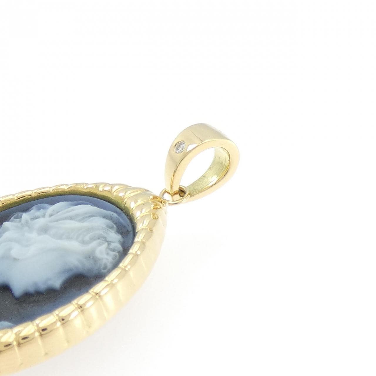 K18YG メノウカメオ ペンダント