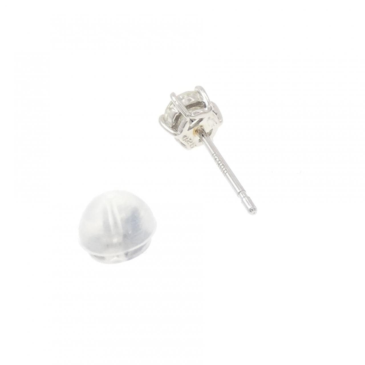PT900 ソリティア ダイヤモンド ピアス 0.25CT 片耳
