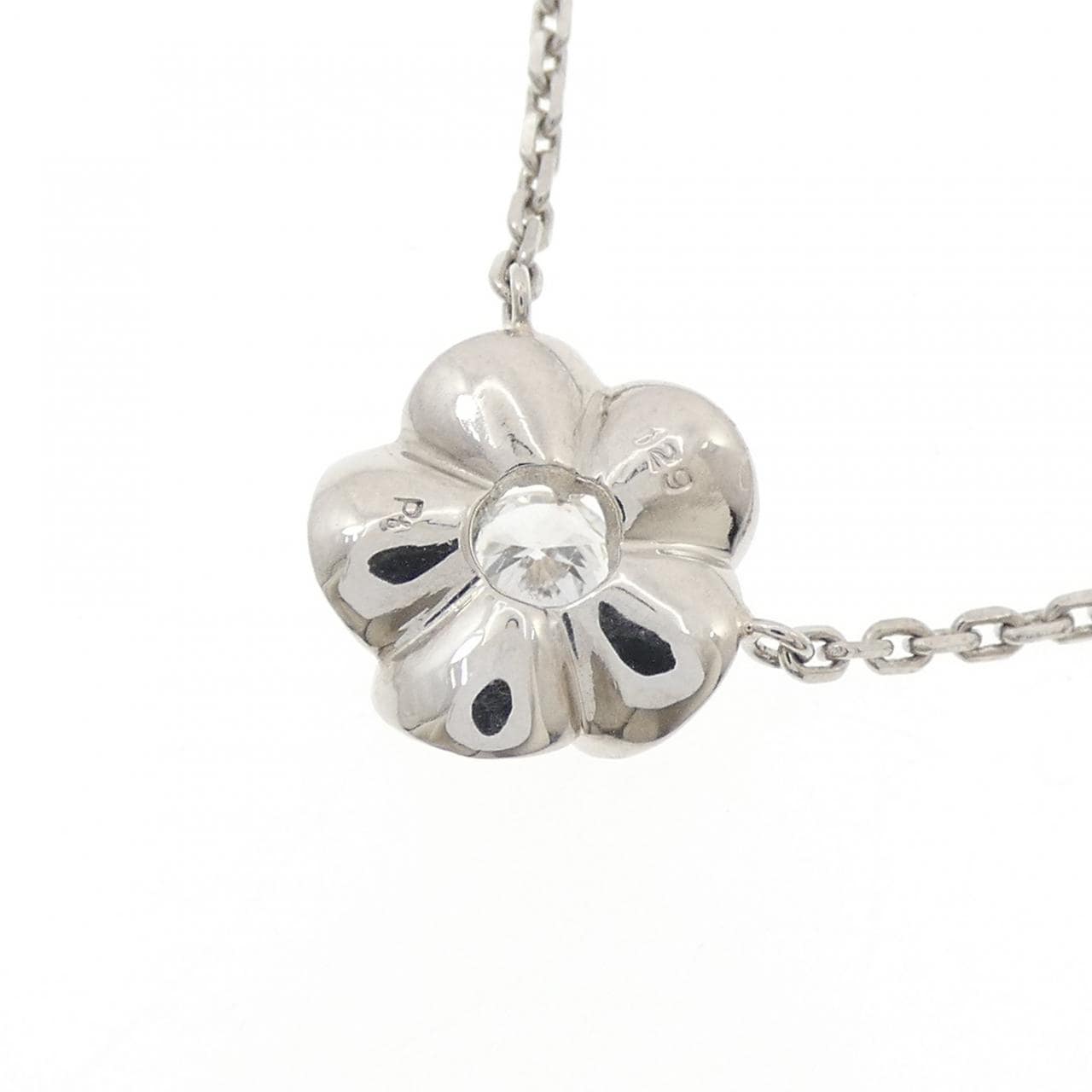 PT/PT850 フラワー ダイヤモンド ネックレス 0.29CT