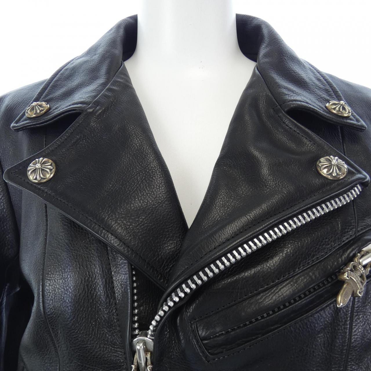 CHROME CHROME HEARTS Leather Riders Jacket