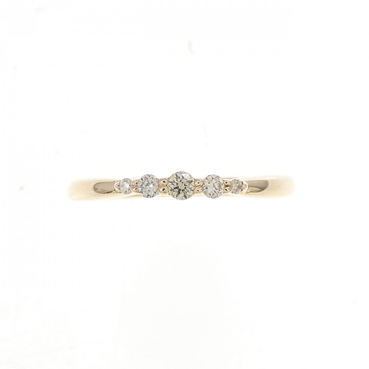 K10PG ダイヤモンド ピンキーリング 0.05CT