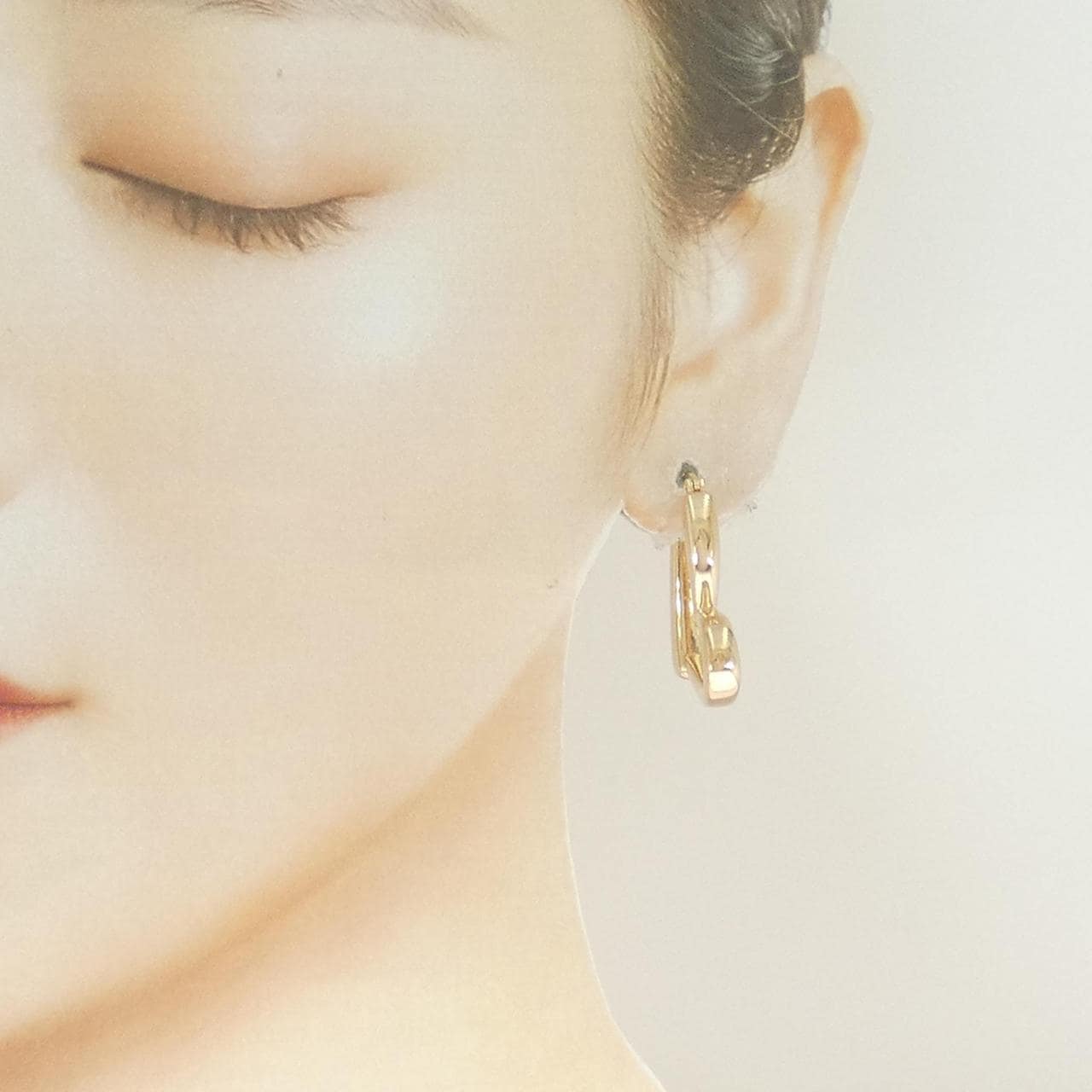 K18PG ハート ピアス