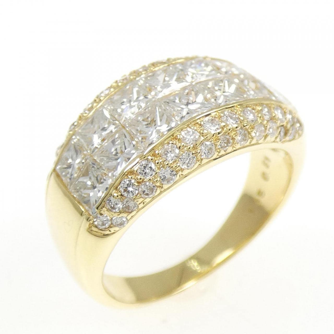 18KYG ダイヤモンド リング 1.95CT