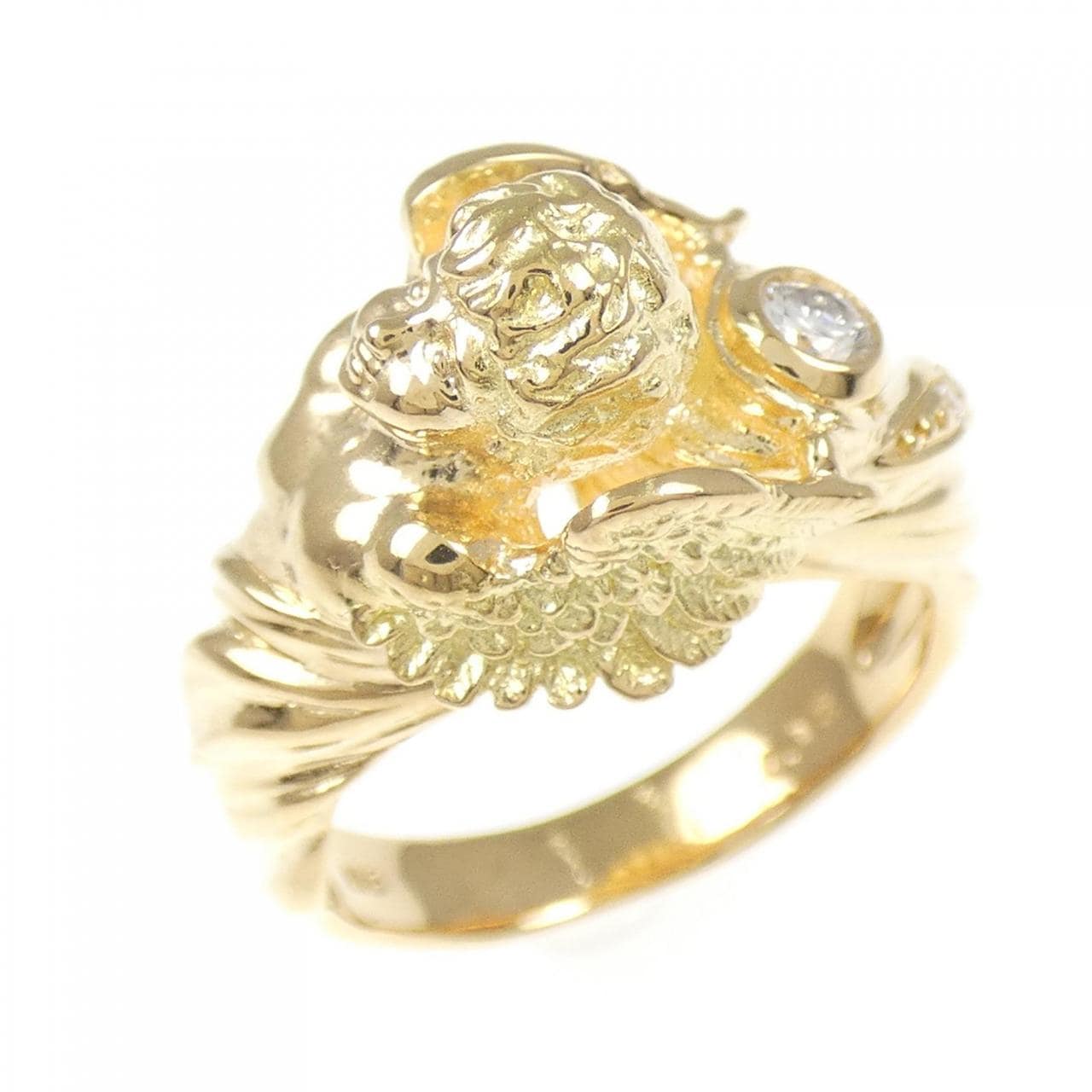 K18YG ダイヤモンド リング 0.12CT