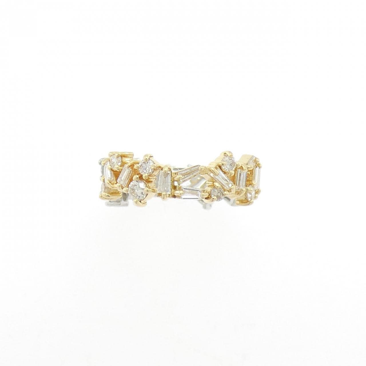 K18YG/PT950 ダイヤモンド イヤーカフ 0.50CT 片耳