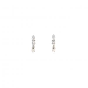K18PG/PT900 ダイヤモンド イヤリング 0.04CT