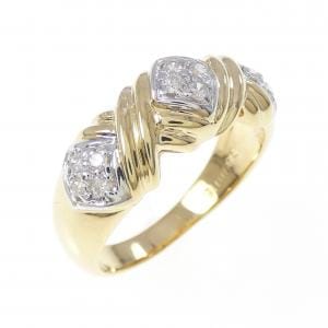 K18YG/K18WG ダイヤモンド リング 0.18CT