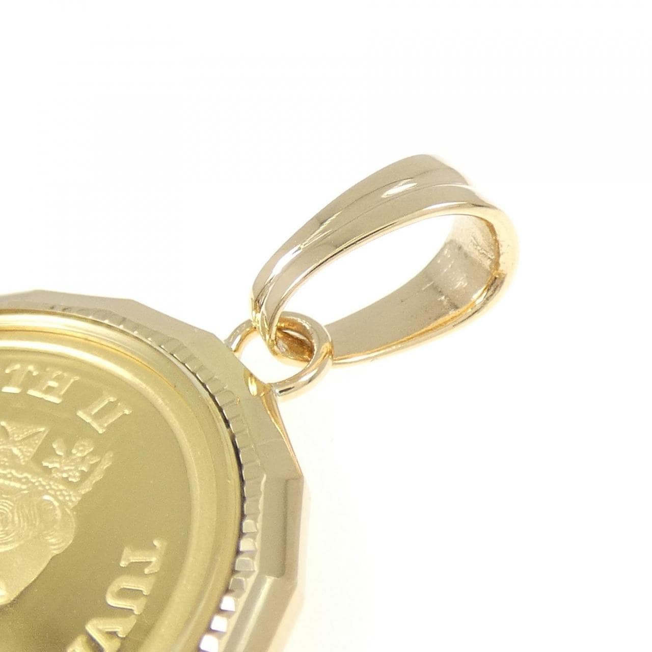 K18YG(枠) コイン ペンダント